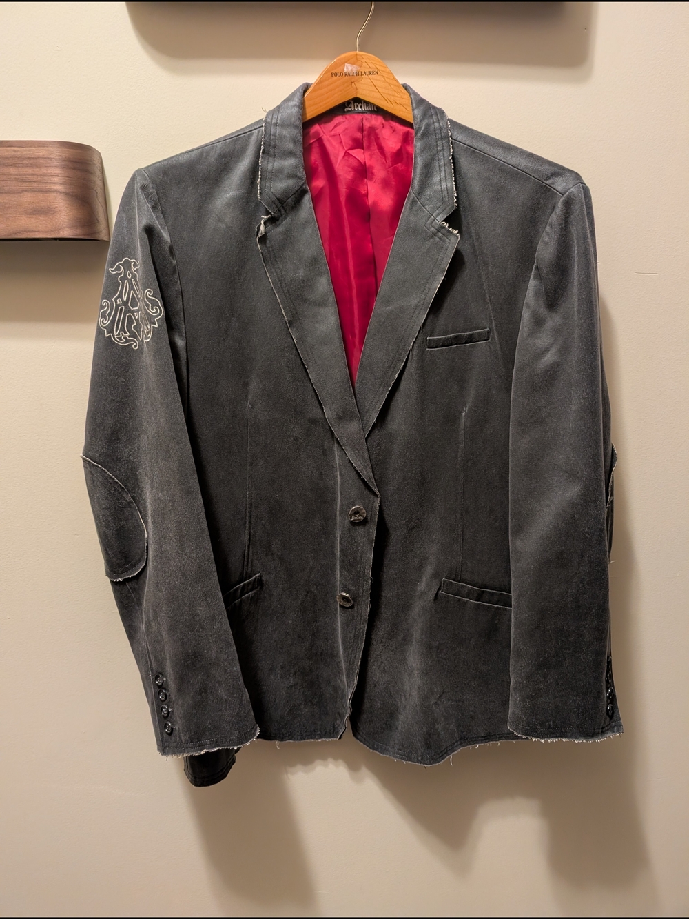 Archaic Men's Blazer with Red Contrast Lining - Bound For Glory